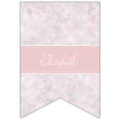Moderne Licht Roze Bokeh Aangepaste Naam Bunting B Vlaggetjes (Eerste vlag)