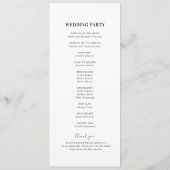 Moderne Licht Vervaagd Transparante Foto Bruiloft Programma (Achterkant)