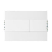 Moderne lichtblauwe bloemenbruiloft buikband uitnodigingen wikkel (Achterkant Voorbeeld)