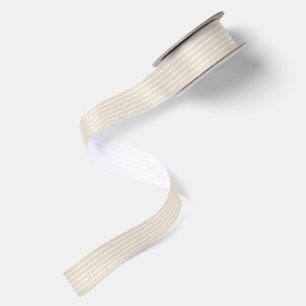 Moderne lichte beige strepen - satijnen lint