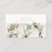 Moderne lichte eierschaal White Eucalyptus Corpora Visitekaartje (Achterkant)