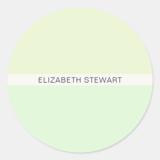 Moderne lichte groene envelopzegels ronde sticker (Voorkant)