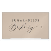 Moderne, lichte, handgeschreven schrijfbenodigdhed magnetisch visitekaartje (Voorkant)