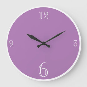 Moderne, lichte Paarse, vaste kleuren minimalistis Grote Klok