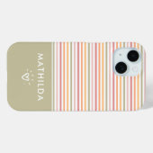 Moderne lichte strepen Case-Mate iPhone case (Achterkant (horizontaal))