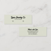 Moderne Lichte Stud Oorbel Sieraden Mini Visitekaartje (Voorkant / Achterkant)