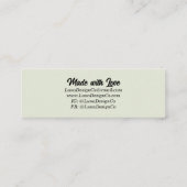 Moderne Lichte Stud Oorbel Sieraden Mini Visitekaartje (Achterkant)