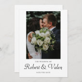 Moderne lichtfoto-weduwnaar Datum opslaan Kaart (Voorkant / Achterkant)