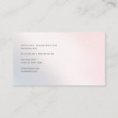 Moderne Lichtgevende Blos Minimalistisch Visitekaartje (Achterkant)