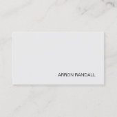 Moderne lichtgrijze professionele netwerken visitekaartje (Voorkant)