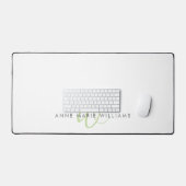 Moderne lichtgroene script monogram bureaumat (Keyboard & Muis)