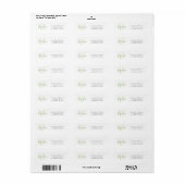 Moderne lichtgroene script monogram etiket (Full Sheet)