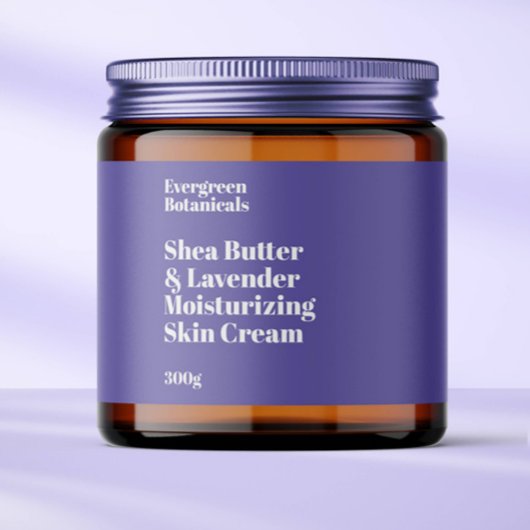 Moderne lichtpaarse waterdichte cosmeticapot label waterfles etiket