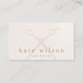 Moderne lichtroze kalkoenschaar visitekaartje (Voorkant)