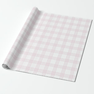Moderne lichtroze roze speldenband  Groot patroon  Cadeaupapier