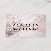 Moderne, Lichtroze-Zilver-Glitter Salon, 10 - Informatiekaartje (Voorkant)