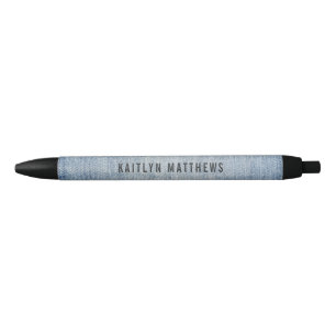 Moderne lichtwas Denim Jeans Textielnaam Zwarte Inkt Pen