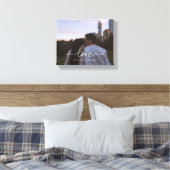 Moderne 'Liefde' Aangepaste Koppel Foto & Namen Canvas Afdruk (Insitu (Slaapkamer))