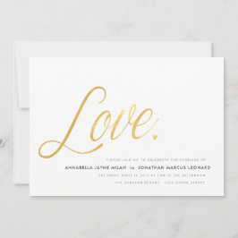 Moderne liefde bruiloft uitnodiging