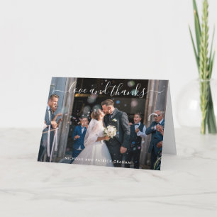 Moderne Liefde en Bedankt Foto Simple Wedding