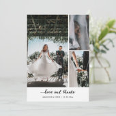 Moderne liefde en Bedankt script bruiloft foto (Staand voorkant)