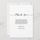 Moderne liefde en Bedankt script bruiloft foto (Achterkant)