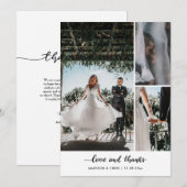 Moderne liefde en Bedankt script bruiloft foto (Voorkant / Achterkant)