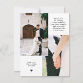 Moderne Liefde en Bedankt Wedding Photo Collage (Achterkant)