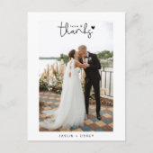 Moderne liefde en dank Calligraphy Script  Briefkaart (Voorkant)