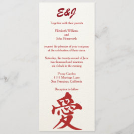 Moderne "liefde" in het Rode Glitter Wedding Kaart