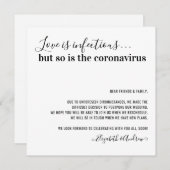 Moderne liefde is besmettelijk Bruiloft uitgesteld Aankondiging (Voorkant / Achterkant)