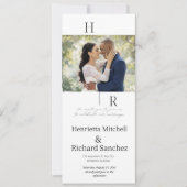 Moderne liefde: minimalistisch ontwerp voor huweli kaart (Voorkant)