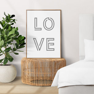 Moderne liefde Monochrome citaat Kunstendy stijl Poster