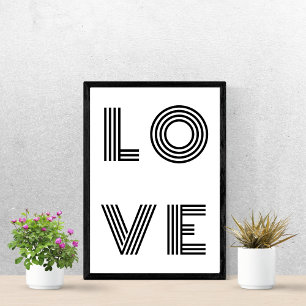 Moderne liefde   Monochrome citaat Kunstendy stijl Poster