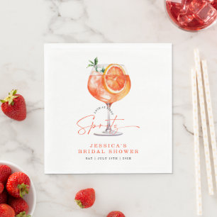 Moderne liefde op het eerste Spritz Vrijgezellenfe Servet