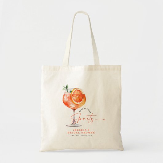 Moderne liefde op het eerste Spritz Vrijgezellenfe Tote Bag (Voorkant)