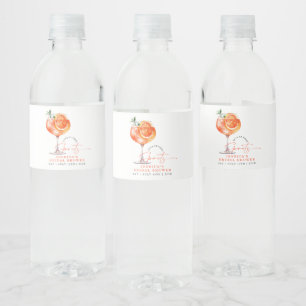 Moderne liefde op het eerste Spritz Vrijgezellenfe Waterfles Etiket