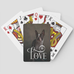 Moderne Liefde Op Maat Gemaakte Hondenhuisdieren F Pokerkaarten