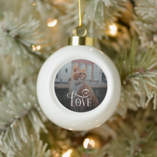 Moderne Liefde Op Maat Gemaakte Kattenhuisdieren F Keramische Bal Ornament