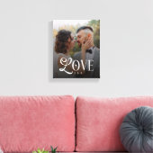 Moderne liefde op maat gemaakte trouwfoto koppels  canvas afdruk (Insitu (Woonkamer))