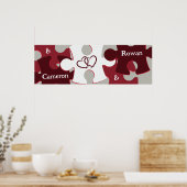Moderne LIEFDE Puzzel Pieces Custom Namen Poster (Keuken)