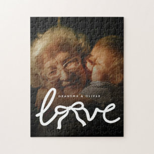 Moderne Liefde Typografie Oma Aangepast Foto Cadea Legpuzzel