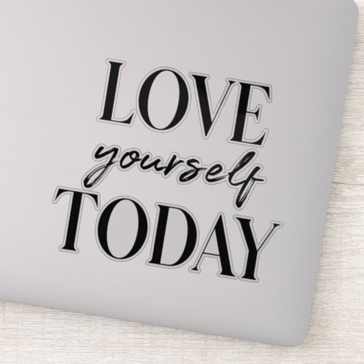 Moderne liefde vandaag de dag, positief citaat sticker (Detail)