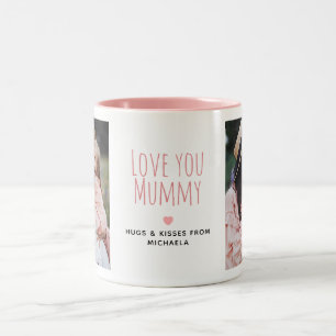Moderne Liefde voor jou Mama 2 Foto's & Persoonlij Tweekleurige Koffiemok