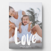 Moderne liefdeskalligrafie Familie Foto Keepomwill Fotoplaat (voorkant)