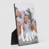 Moderne liefdeskalligrafie Familie Foto Keepomwill Fotoplaat (Zijkant)