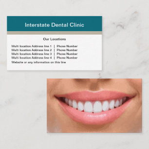 Moderne Lieu multiple Cartes de visite dentistes