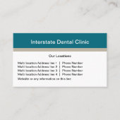 Moderne Lieu multiple Cartes de visite dentistes (Devant)