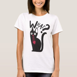 Moderne Lieve Zwarte Witte Rode Kat Moeder Grap Ca T-shirt