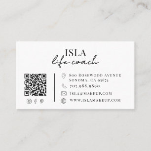Moderne Life Coach QR-code Visitekaartje